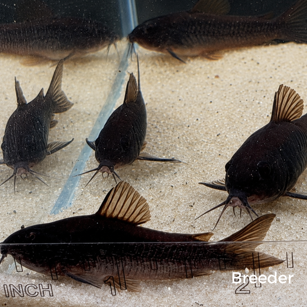 Black Venezuelan Corydoras Catfish – Tank-Bred in Texas | Peaceful Bottom Cleaner, 1.0–1.5 in Juveniles