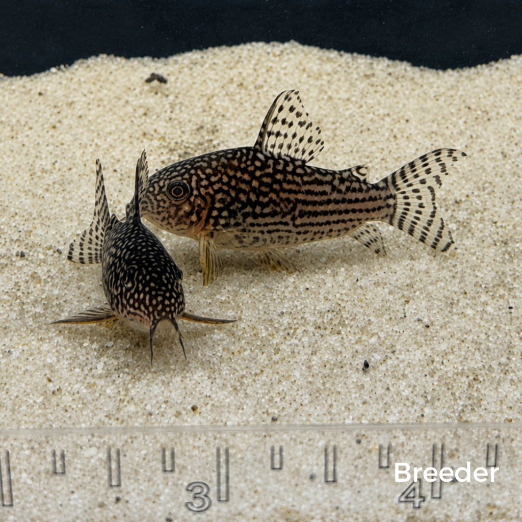 Sterbai Corydoras Catfish – Tank-Bred in Texas | Peaceful Bottom Cleaner, 1.0–1.5 in Juveniles