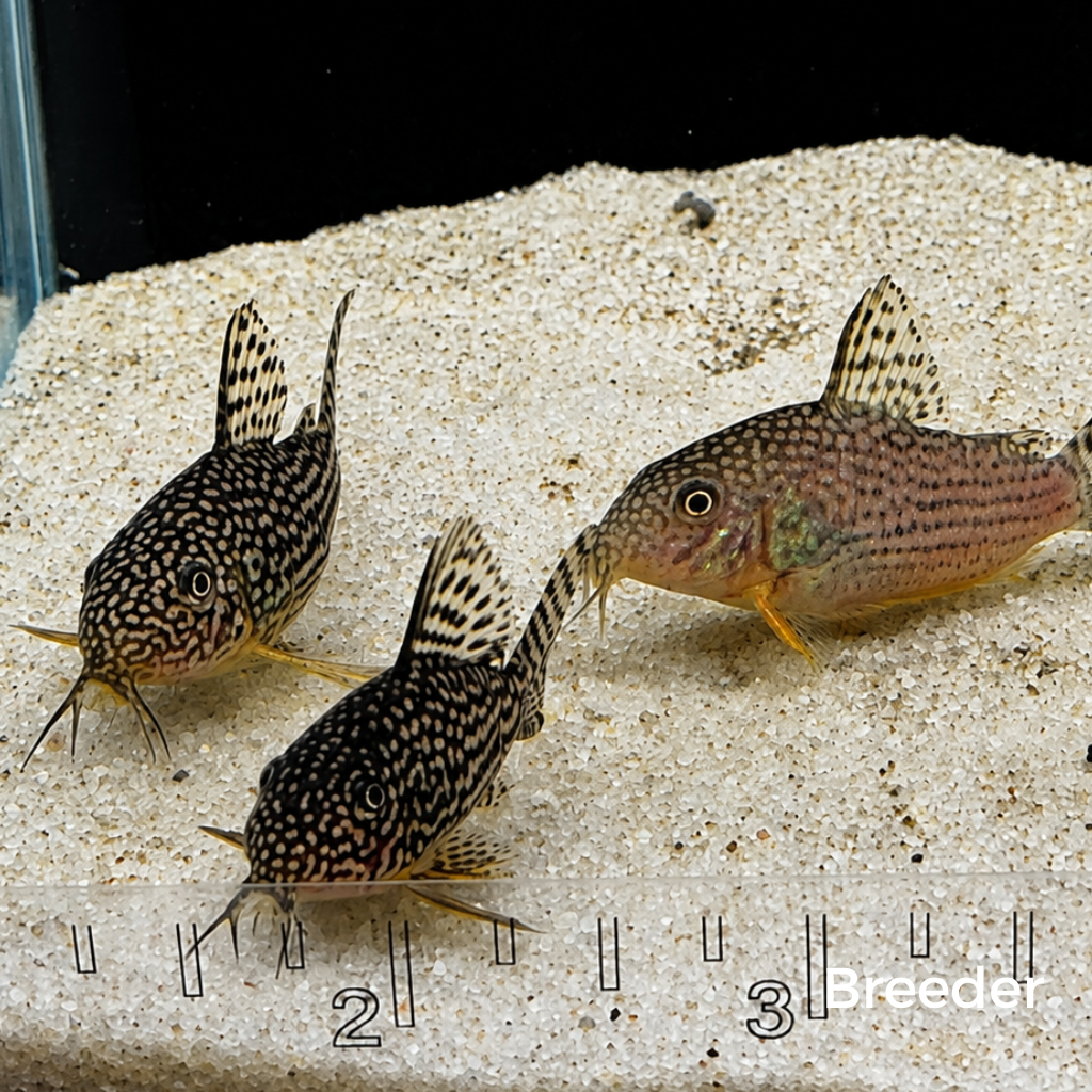 Sterbai Corydoras Catfish – Tank-Bred in Texas | Peaceful Bottom Cleaner, 1.0–1.5 in Juveniles