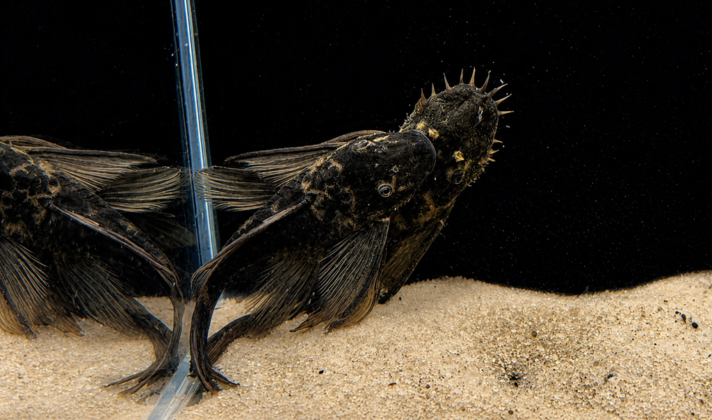 Green Dragon Longfin Bristlenose Pleco – Tank-Bred in Texas | Peaceful Bottom Cleaner, 1.25–2.0 in Juveniles