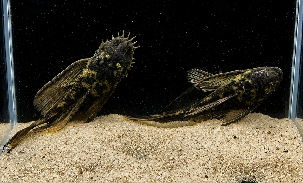 Green Dragon Longfin Bristlenose Pleco – Tank-Bred in Texas | Peaceful Bottom Cleaner, 1.25–2.0 in Juveniles