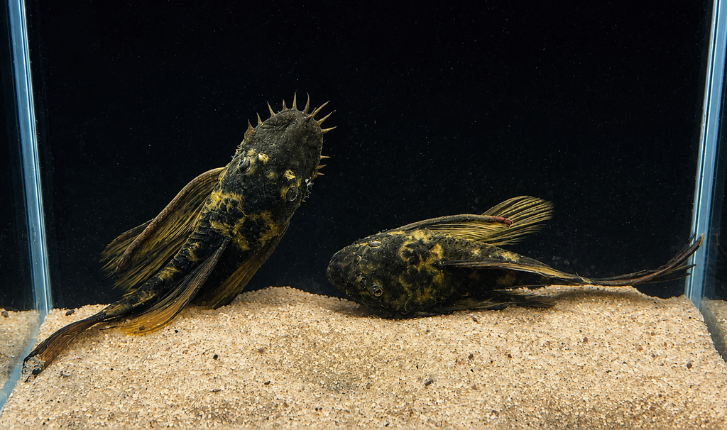 Green Dragon Longfin Bristlenose Pleco – Tank-Bred in Texas | Peaceful Bottom Cleaner, 1.25–2.0 in Juveniles